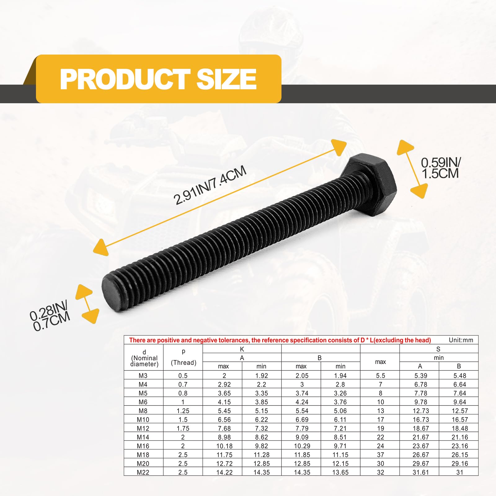 4 Pieces Threaded M8 8mm Secondary Clutch Spreader Belt Change Removal Tool, Pre Oil, Fully Threaded Compatible with Can-am ATV's and SXS's Bolt M8 x 1.25 x 70 12.9 CL