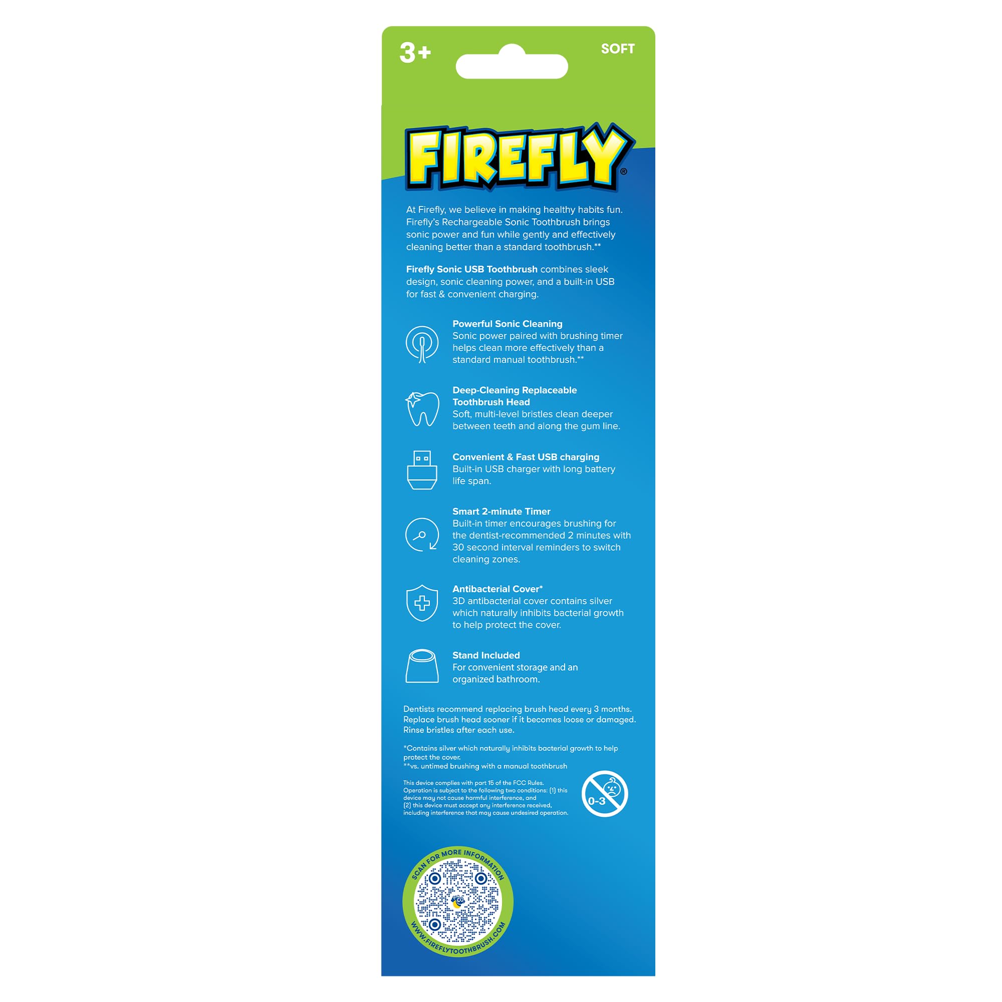 Firefly Sonic Hot Wheels - Spazzolino da denti sottile con ricarica USB e custodia antibatterica, dai 3 anni in su, 1 confezione