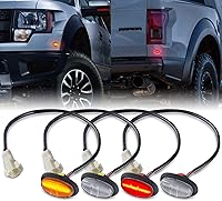 Vista 9 de POPMOTORZ Conjunto de 4 Luces LED Marcadoras Laterales de Guardabarros, 2 Luces Blancas de Extensiones de Guardabarros Delanteros y 2 Lámparas