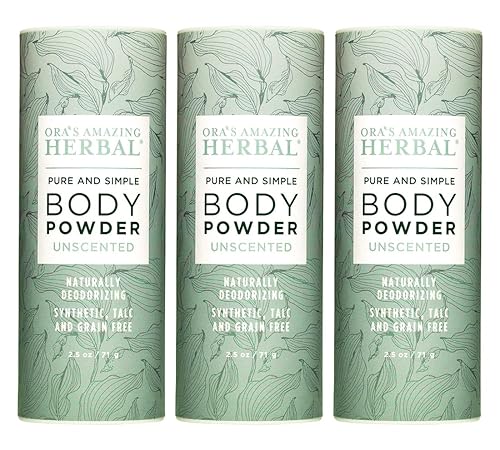 Miniatura 14 de Ora's Amazing Herbal Polvo Corporal Sin Talco para Mujeres, Polvo de Talco Sin Almidón de Maíz, Aroma Relajante de Conexión a Tierra, Aceites