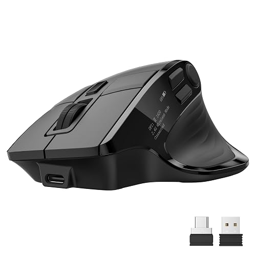 Acer Wireless Mouse for Laptop Computer Mouse Ergonomic for 4 Devices Bluetooth Rechargeable Mouse