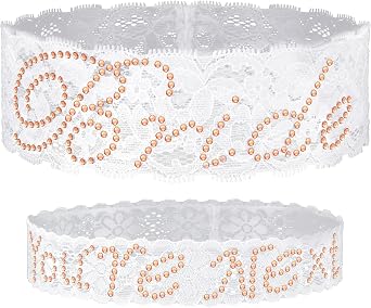 Seematn 2 Pcs Wedding Garter for Bride Lace