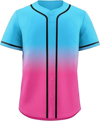 KXK Baseball Jersey for Men/Women Button Down Short Sleeve Team Uniform
