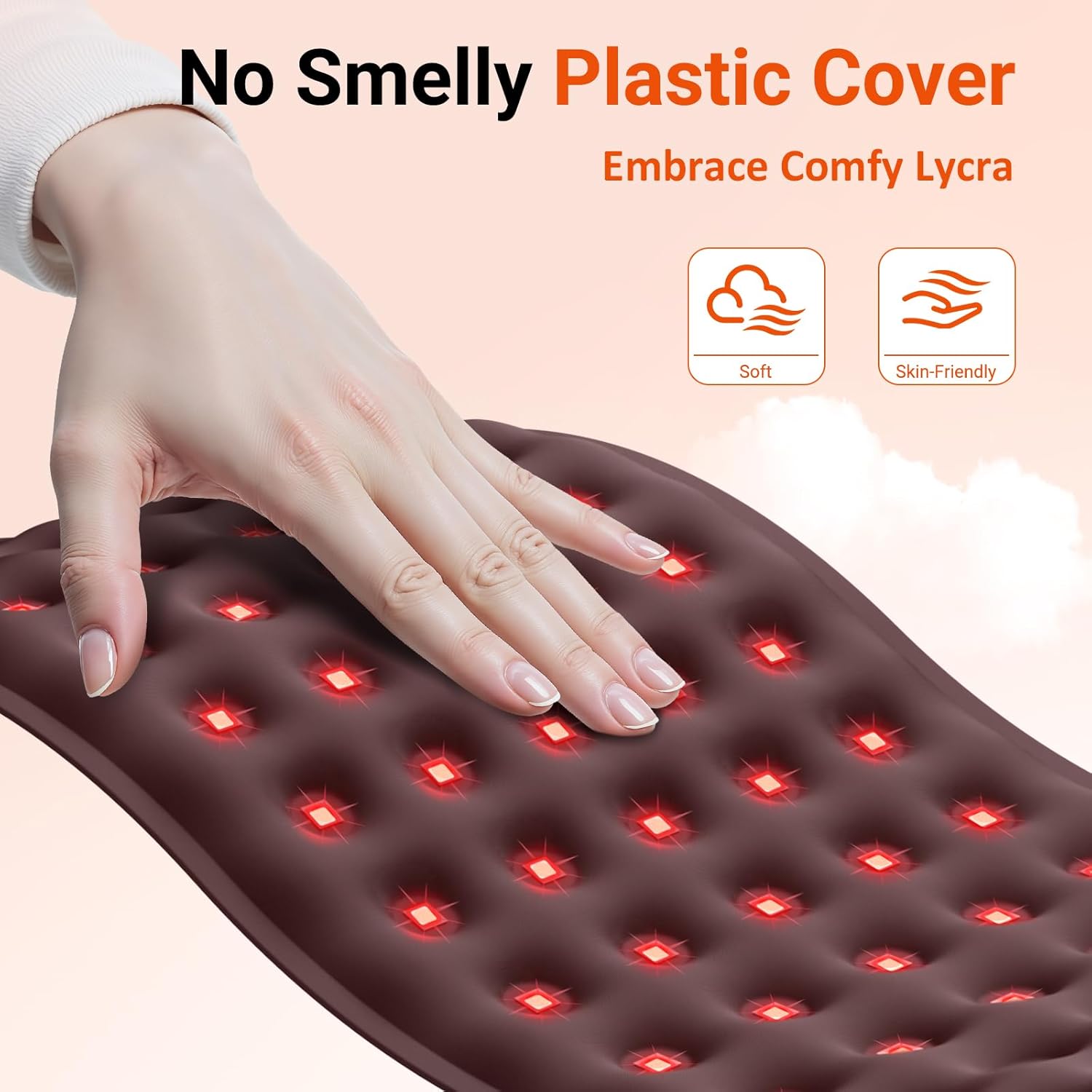 Comfytemp Red Light Therapy for Body, 14.4'' x 6.1'' Near Infrared Light Therapy Wrap, FSA Eligible HSA Flexible Soft Light Pad for Back Waist Belly Knee Joint Muscle, 660nm & Invisible 850nm(Corded) - Image 5