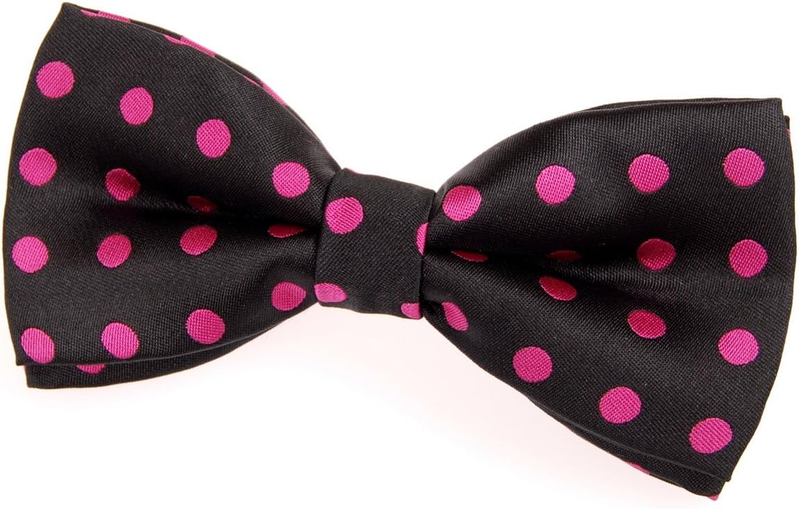 Classic Polka Dots Woven Microfiber Pre-tied Bow Tie (4.5")