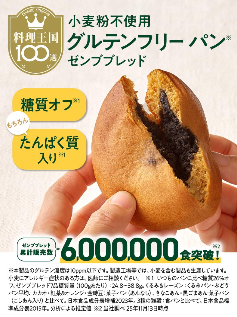 Amazon.co.jp: 【糖質オフの豆粉パン】ZENB ゼンブ ブレッド グルテン