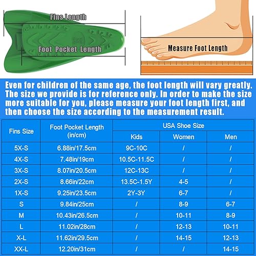 Miniatura 7 de W WSTOO Streamlined Training Short Swimming Flippers in Silicone for Kids Adults Men and Women for Swimming Snorkeling and Diving