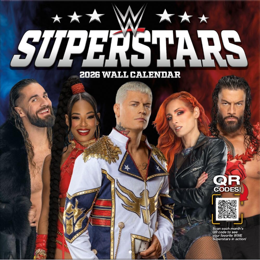 Amazon | TURNER LICENSING WWE Superstars 2026 12X12 チーム 壁掛け