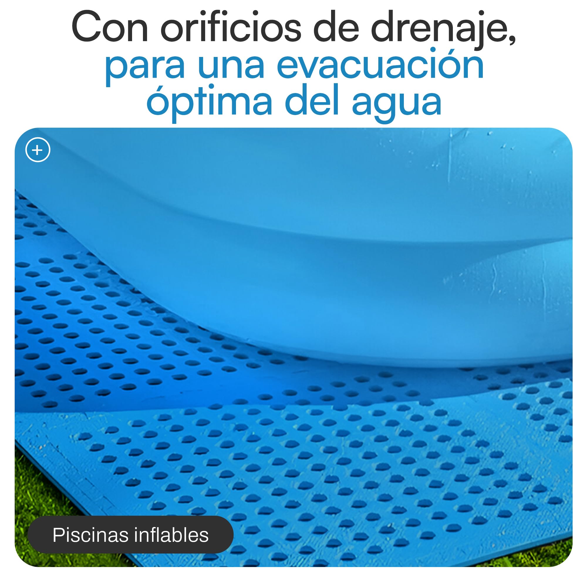Meisterhome - Esterilla para piscina, 18 unidades, 2,88 m², protección del suelo, color azul