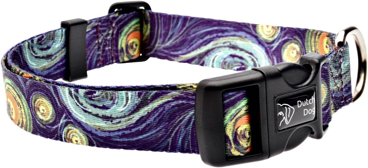 Eco Friendly Van Gogh Dog Collar, 20-25-Inch, Large