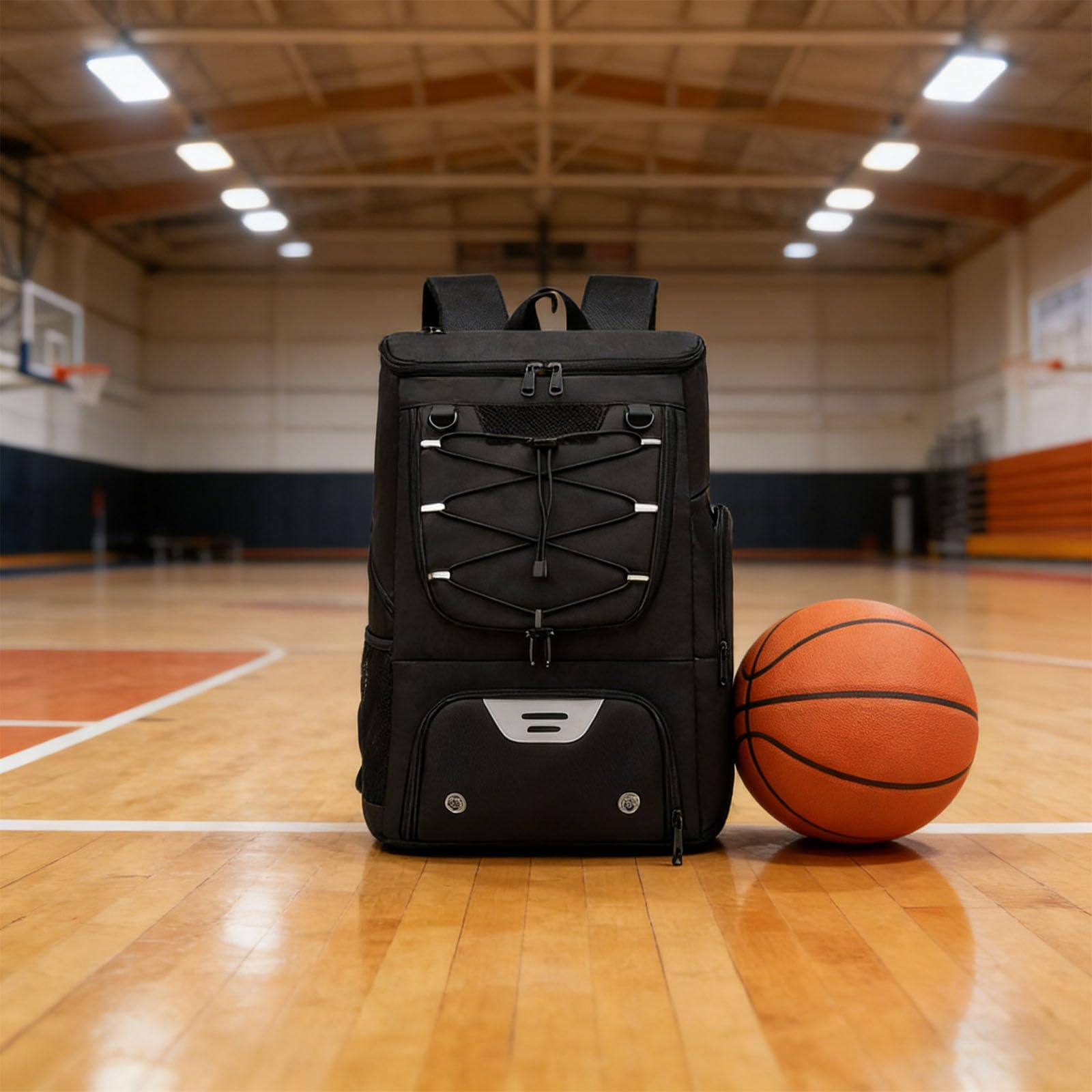 Flexibler Rucksack aus Oxford Stoff zum Tragen von Basketbällen, Fußballkugeln und Zubehör Basketball Geschenk für Spieler
