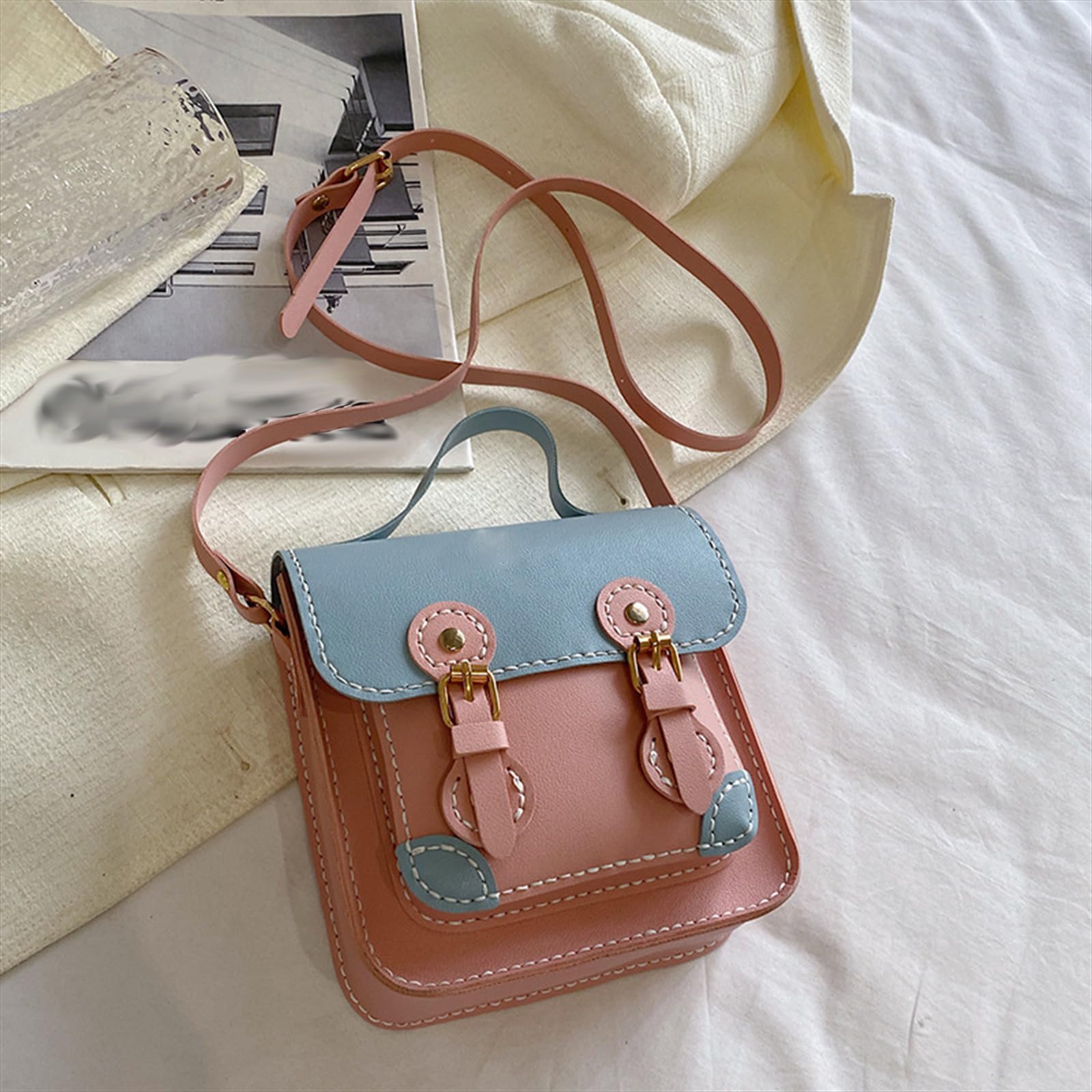 EZBHIZ Women's Bag Handmade Sewing Set PU Leather Shoulder Bag Making Kit
