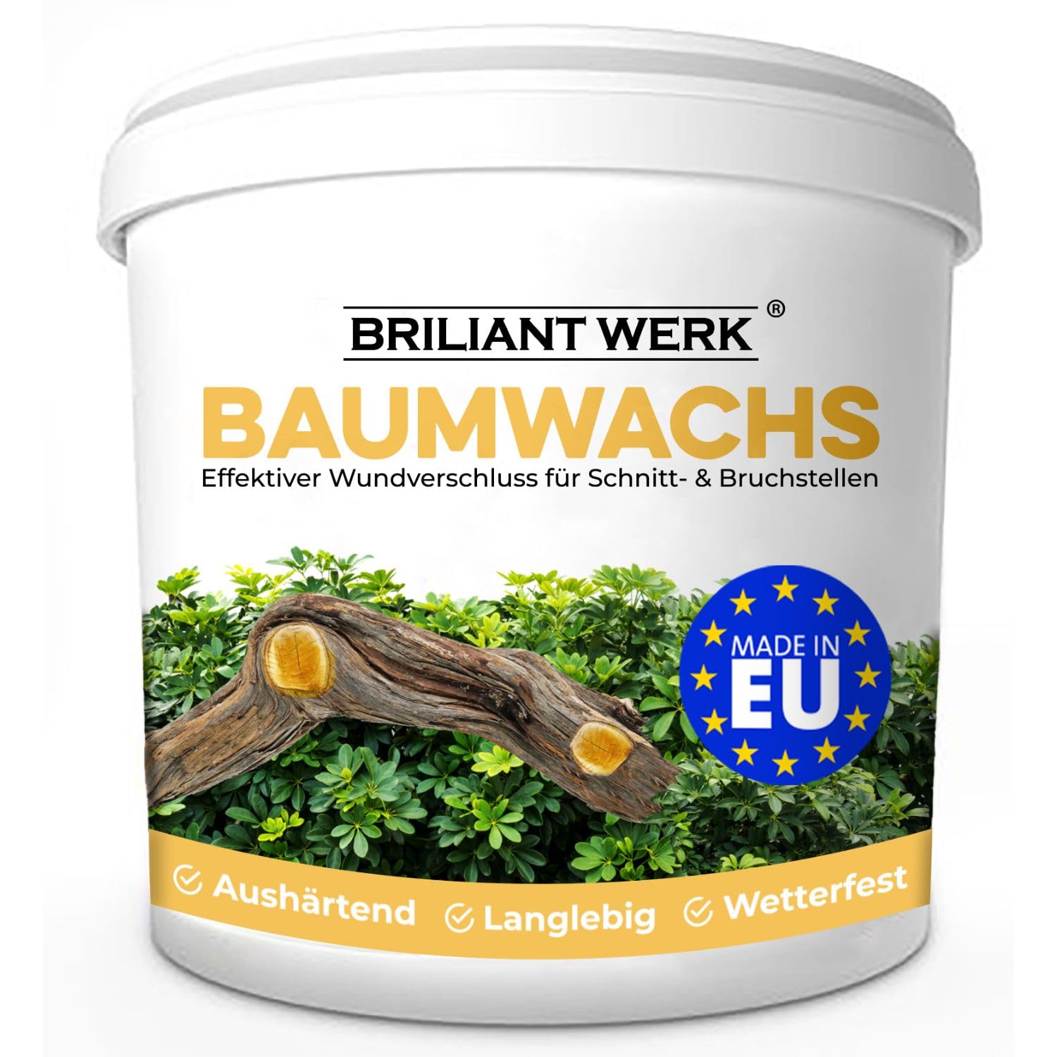 Briliantwerk 800g Baumwachs Wundverschluss I Wundverschluss fr Bume fr  eine schnelle Heilung I Unser Baumharz bildet eine robuste, wetterfeste  Schutzschicht I Geeignet fr alle Pflanzen : Amazon.de: Garten