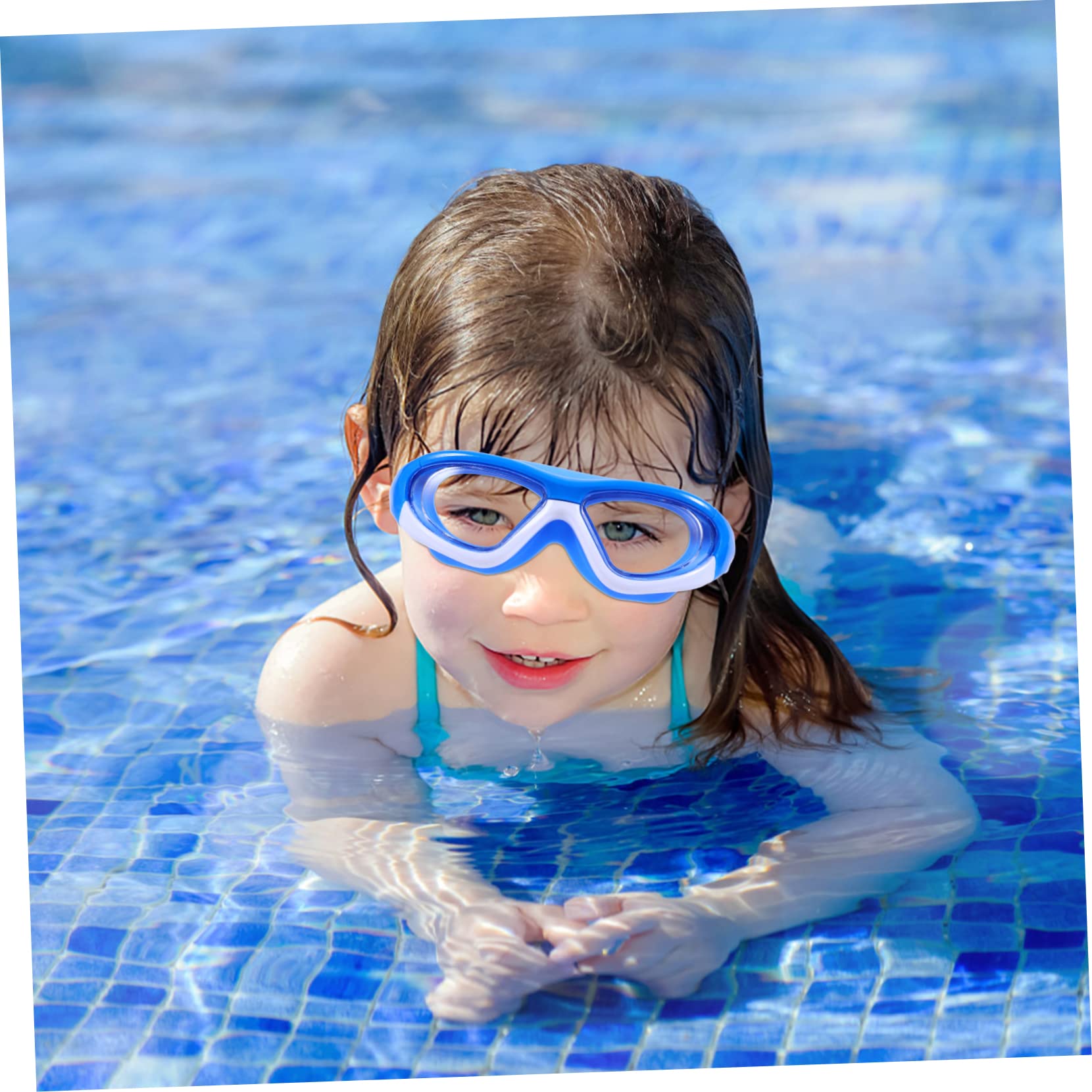 BESPORTBLE 2 Piezas De Correa Para Niños Antiniebla Azul Ancho Fugas Y Azul Gafas Antitransparentes Para Adolescentes Piscina Jóvenes Niños Nadar Gafas Protectoras
