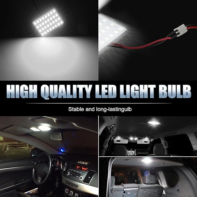 LivTee Luz LED Interior para Auto 12V 6000K Blanca Fría 4 Piezas miniatura 6