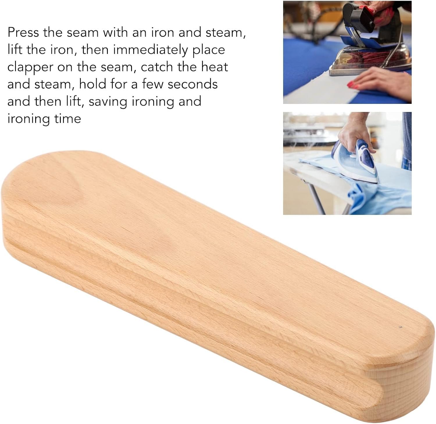 Quilters Clapper, Multifunction Tailor Clapper Quilters Pressing and Seam Flattening Tool Wooden Quilter Block Seam Clappers Wonderful for Setting Pleats