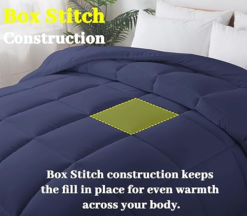 Vista 57 de BedTreat Edredón de plumón alternativo con pestañas en las esquinas, edredón acolchado para todas las estaciones, edredón King cosido en caja