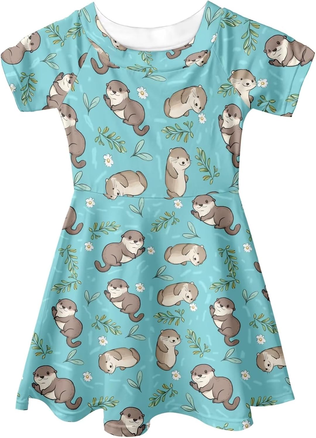 Upetstory Girls Dress Short Sleeve Summer Dresses for 3-14 Years