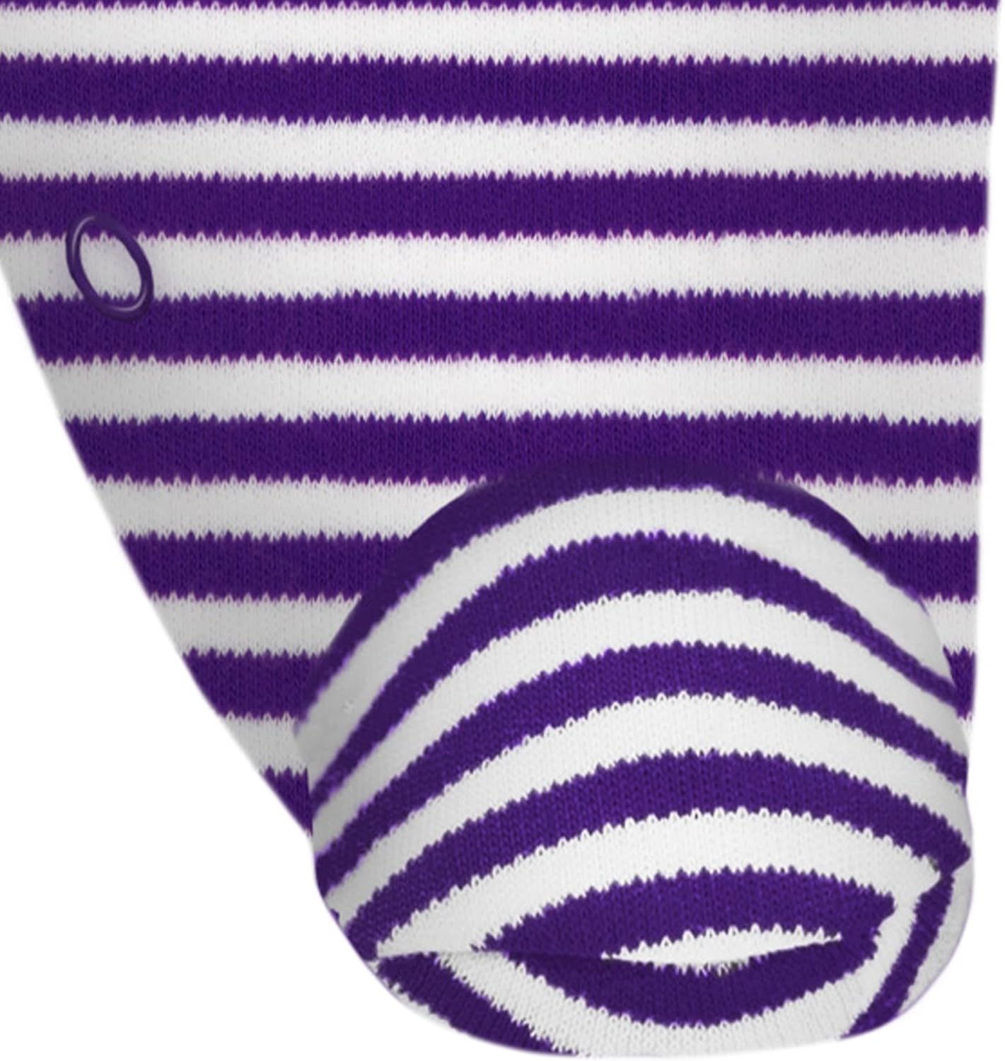 Creative Knitwear College Baby Striped Footed Romper - Team Logo, Multiple Colors, for Boys & Girls (0-9 Months)