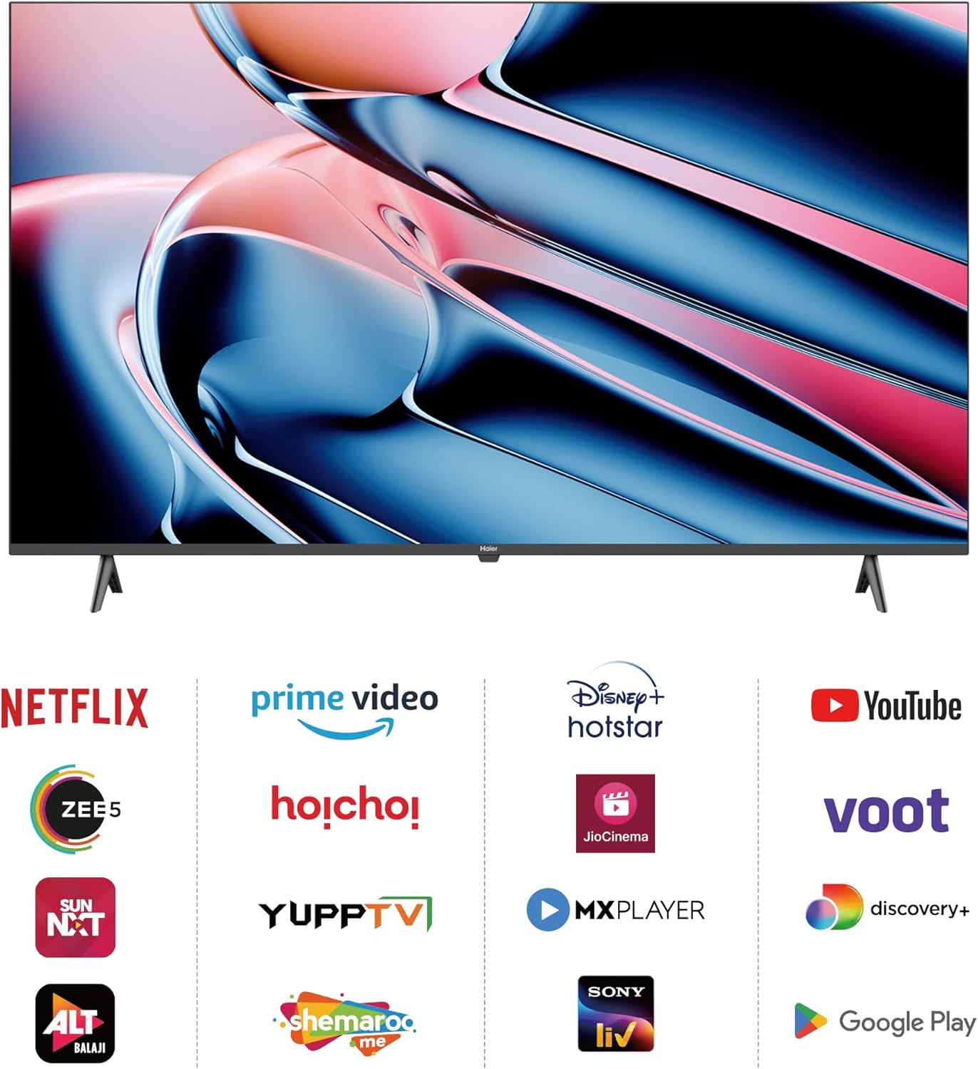 Ultimate | Haier 43 Inch FHD Smart Google TV, HLG, Dolby Digital, Dual Band WiFi, Bluetooth5.1, Netflix/YouTube, Arabic/English, ypt Version - H43K75FFX | BLUETOOTH5. 2026 - view 3