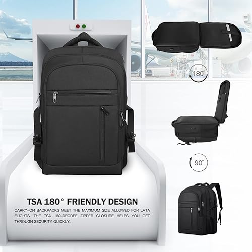Miniatura 7 de Lapsouno Mochila, paquete de 2 mochilas para laptop, mochila de transporte, mochila duradera extra grande de 17 pulgadas compatible con la TSA para