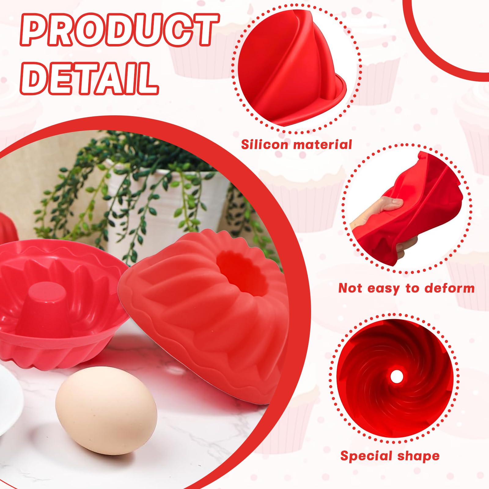 Moule à Kouglof En Silicone - Antiadhésif - Réutilisable - Pour Four Et Micro-ondes - 25 Cm - Parfait Gâteaux Et Brioches