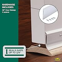 Vista 3 de M-D Building Products 05769 Burlete de puerta para todas las estaciones, aluminio resistente y vinilo, ideal para uso residencial y comercial, fácil