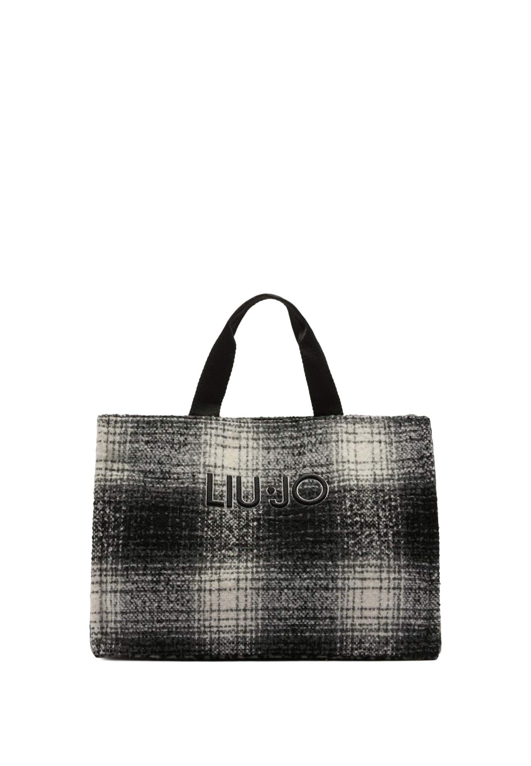 Liu Jo bolso shopper bolso de hombro Tote Bag Check/Black negro