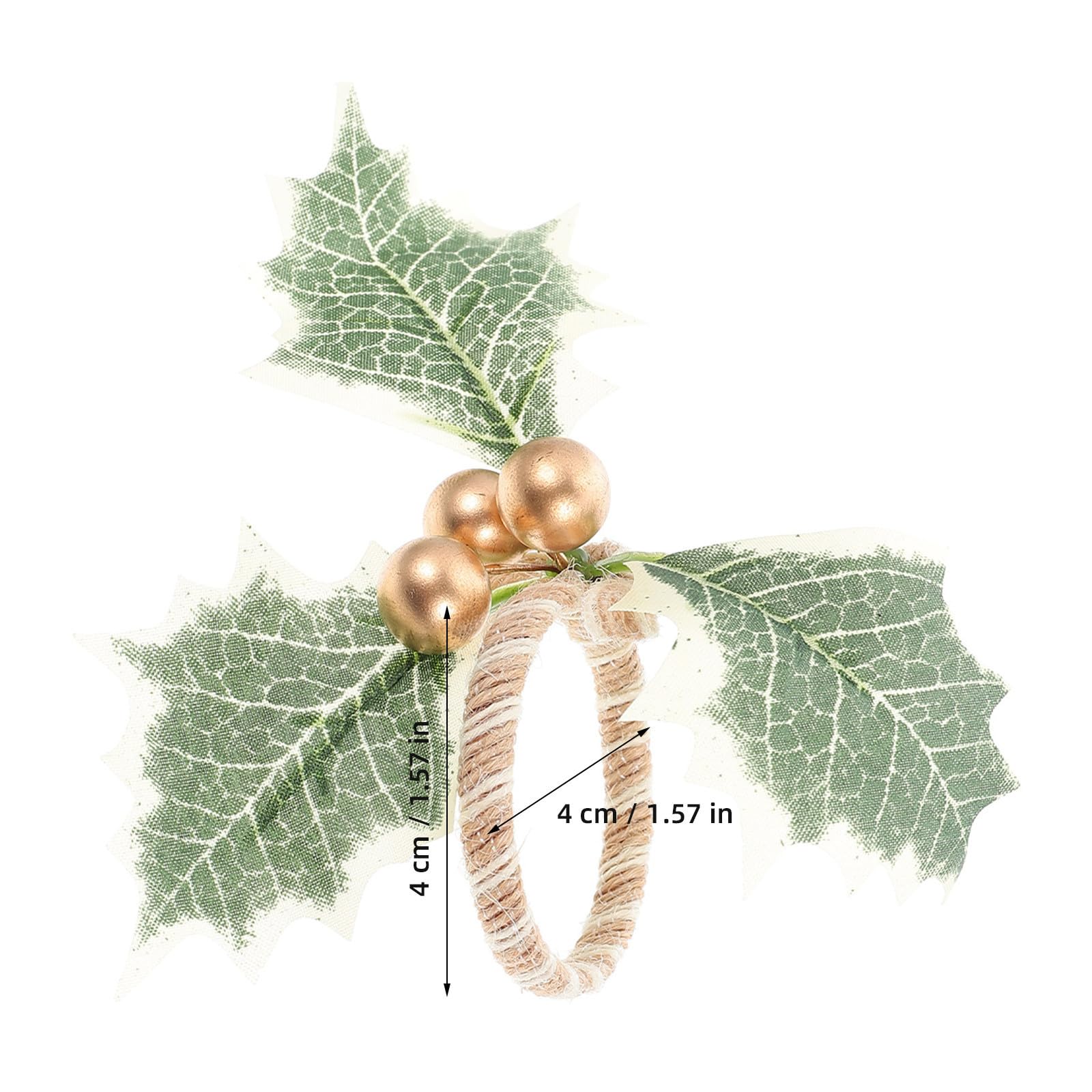 Gatuida 30 Piezas Anillos Decorativos para Servilletas Navideñas Dorados