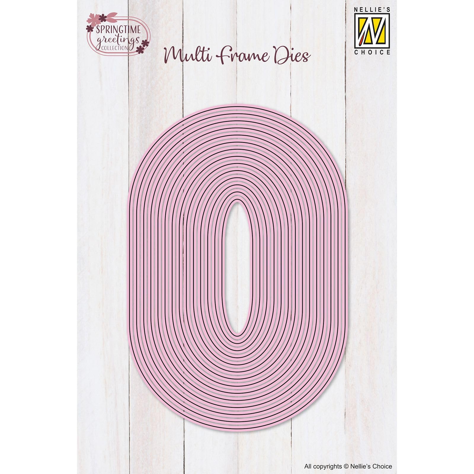 Nellie's Choice Nesting Dies Oval 0.5 x 2.3" to 3.5 x 5.3" / 1.3 x 6 to 9 x 13.5 cm - 14 Multi Frame Cutting Dies - Card Making Supplies and Metal Craft Dies for Scrapbooking, DIY and Paper Crafts