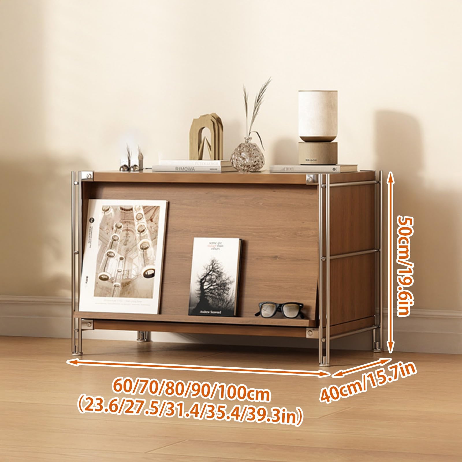 Szafka do przechowywania płyt winylowych i stojak gramofon, pomieści 200 albumów, meble dekoracyjne do sypialni lub salonu (czarny, 80 x 40 x 90 cm)