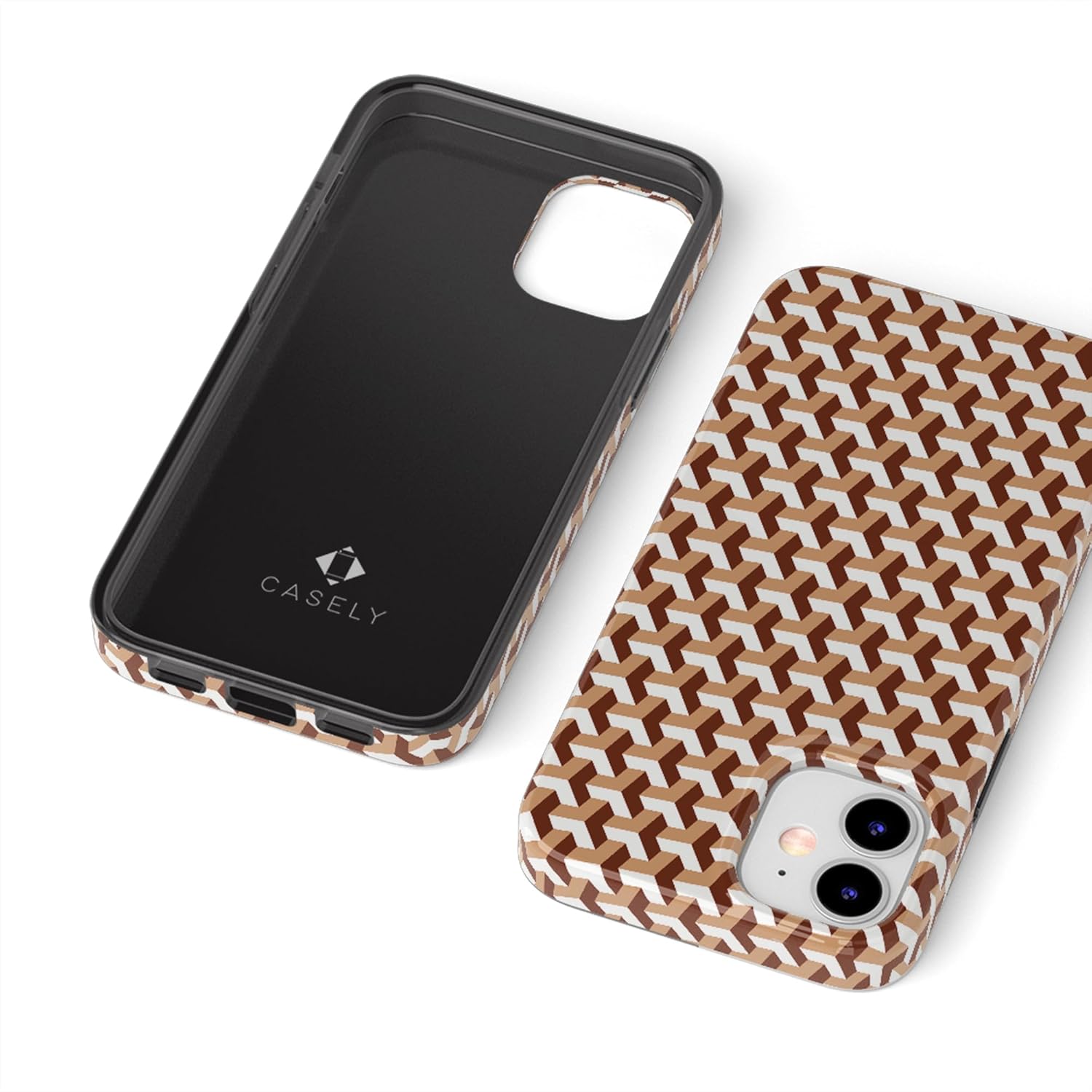 Casely iPhone 12/12 Pro Case | Step It Up | Abstract Geo | Classic Ultra-Slim Design