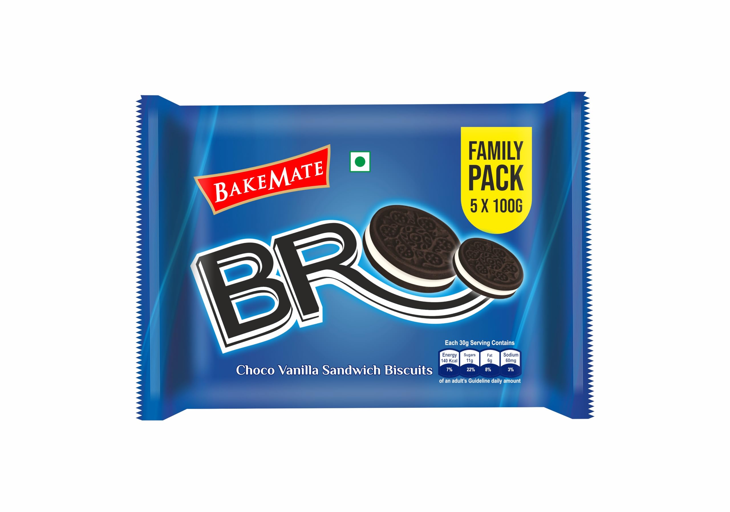BakeMate Bro Choco Vanilla Sanwich Biscuits Family Pack (5 X 100 Grams)|Biscuits Pack|Cream Sandwich Biscuits|Biscuits Combo Pack|Biscuits Family Pack (B0C2Q81YCQ) Amazon Price History, Amazon Price Tracker
