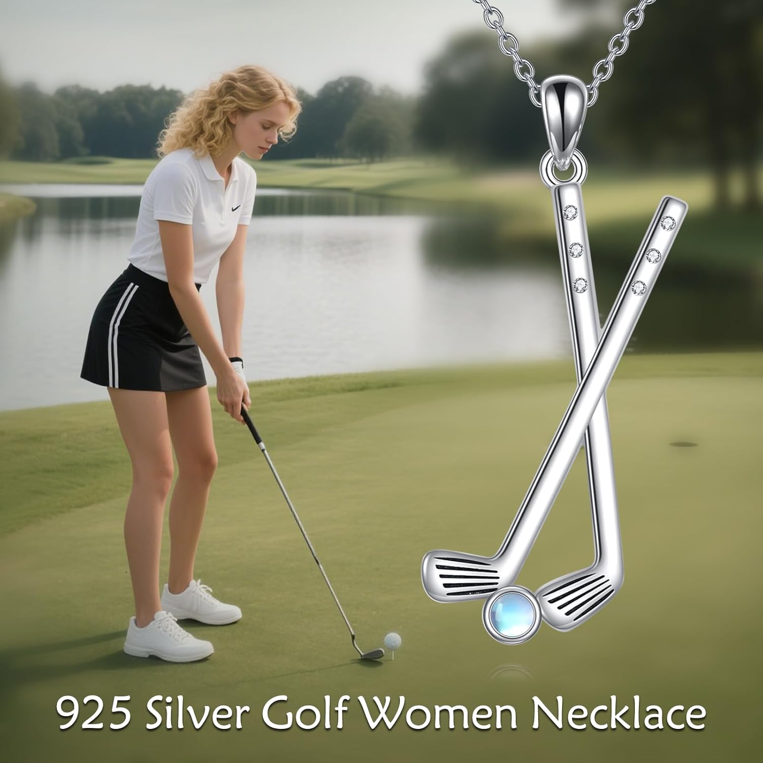 YAFEINI 925 Sterling Silver Daisy/Flute/Music Note/Guitar/Eight Ball/Golf Necklace Flower/Music Pendant Jewelry for Women - Image 6