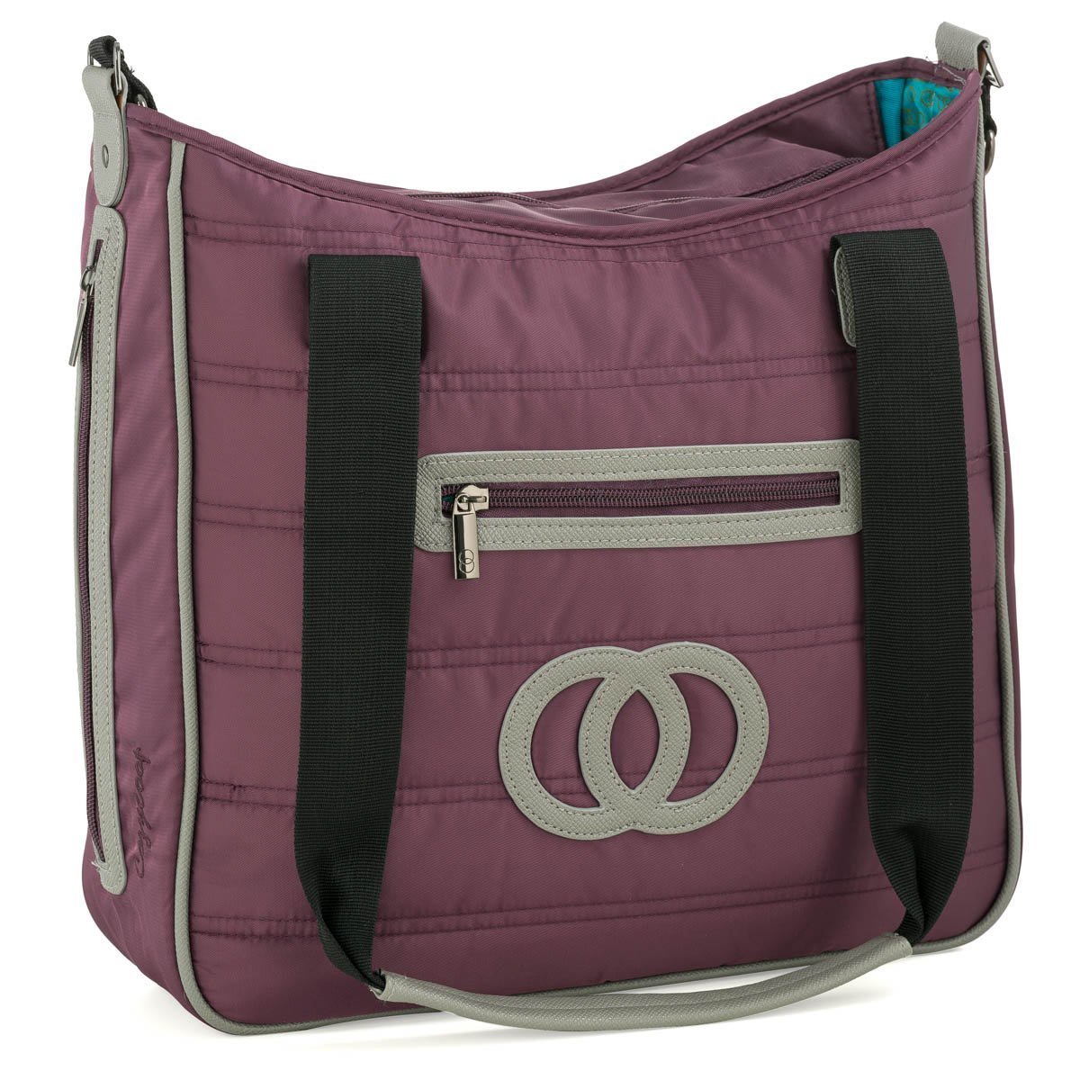 Cozy Coop Quilted Diaper Bag, Eggplant