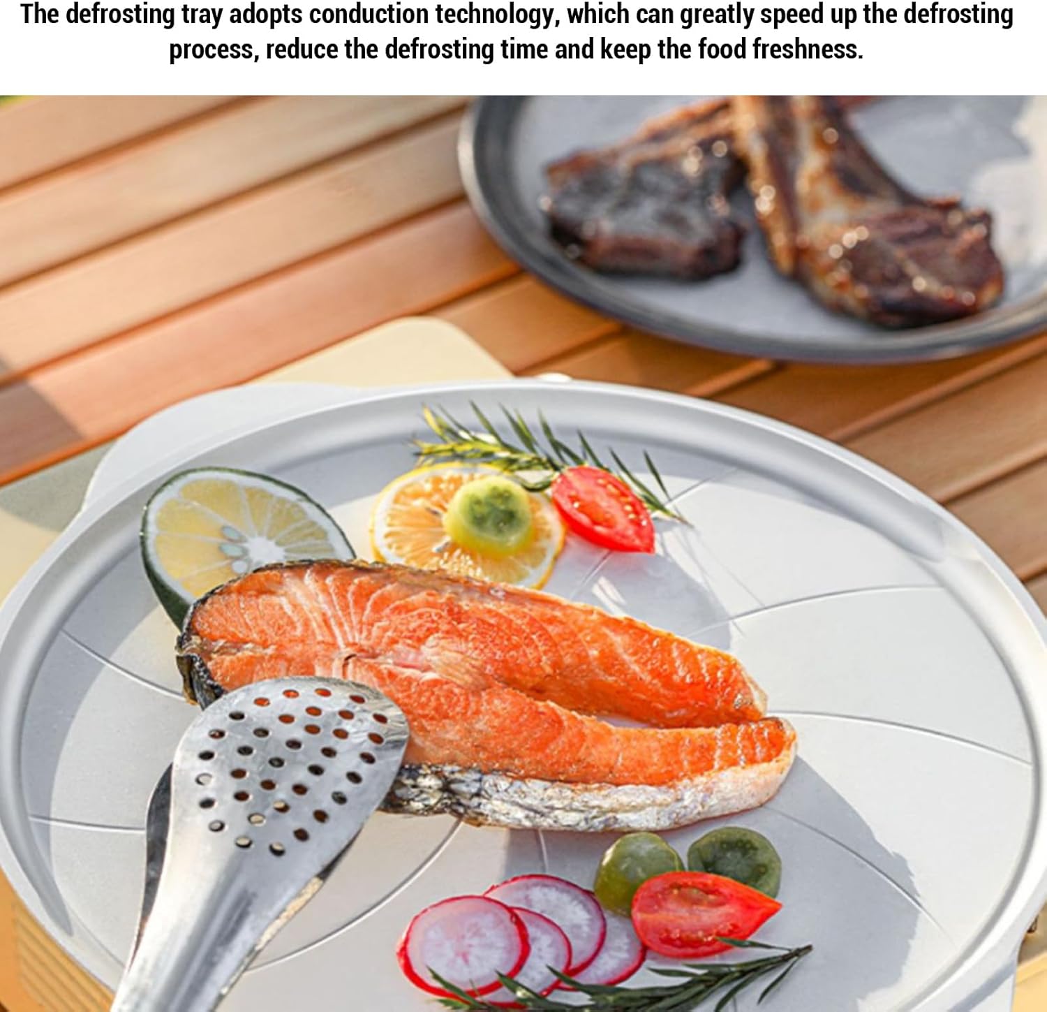 Heat Diffuser for Gas Stove Aluminum Alloy Thawing Plate Fast Defrosting Tray Multifunctional Cookware Accessories with Handle Anti Burning for Home Kitchen