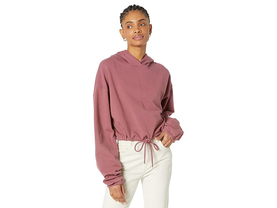 Buffalo David Bitton Emmalynn Adjustable Hem Hoodie (Grapeshake) Women's Clothing INTERNATIONAL SHIPPING
