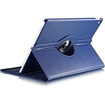 Case for iPad Pro 12.9 inch 2017/2015 Old Model, 2nd & 1st Generation, 360 Rotating Stand Protective Back Cover, Auto Sleep/Wake,Dark Blue