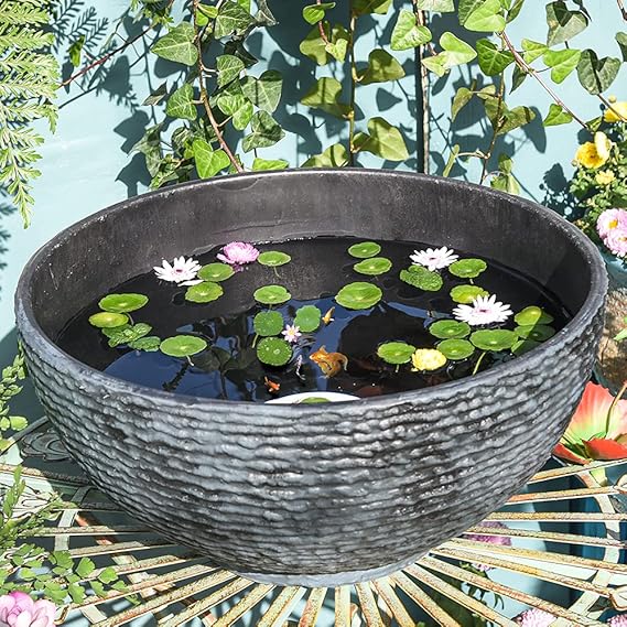 Sungmor 16 Inch Large Size Water Plant Pot, Miniature