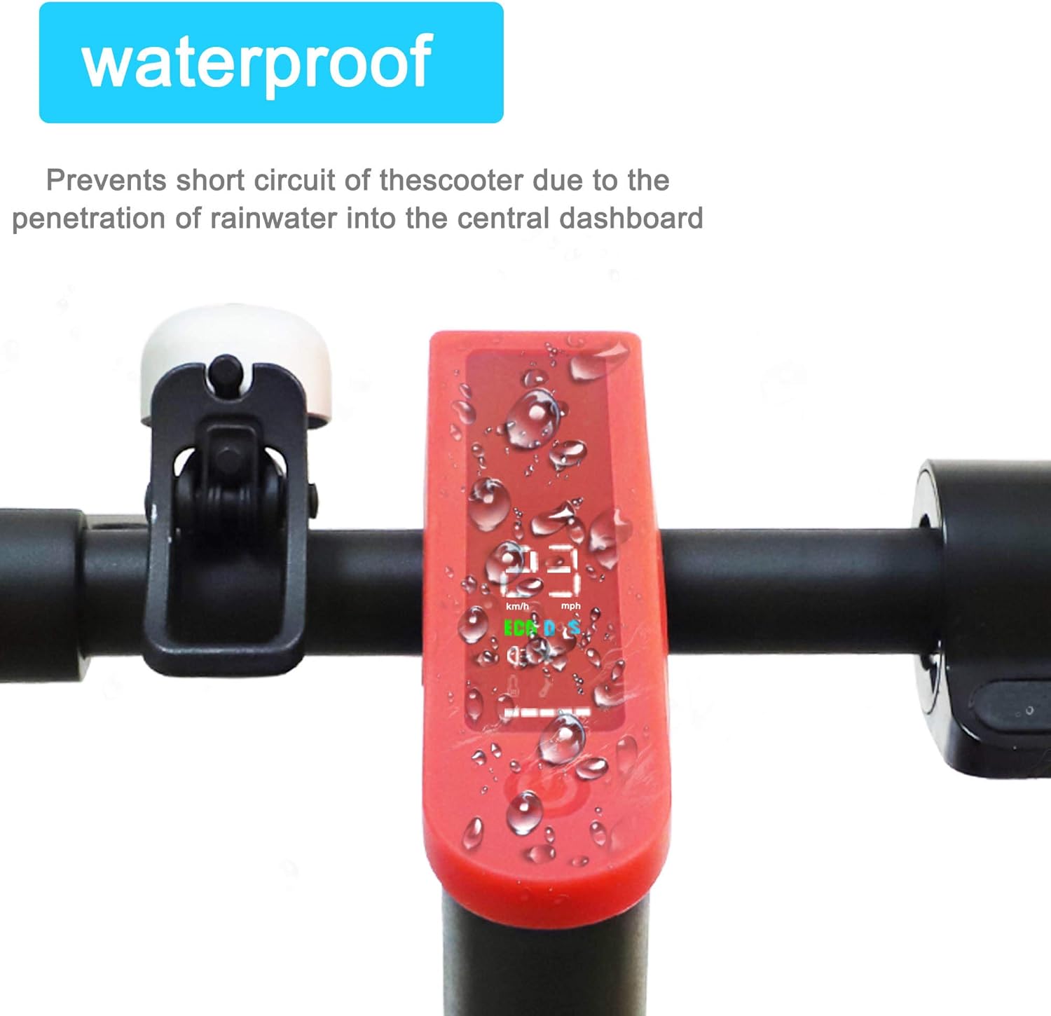 TOMALL Waterproof Silicone Protective Cover Case Central Control Panel Dust Proof Protective Shell Dashboard Cover Protective Compatible for Xiaomi Mijia M365/M365 Pro Electric Scooter