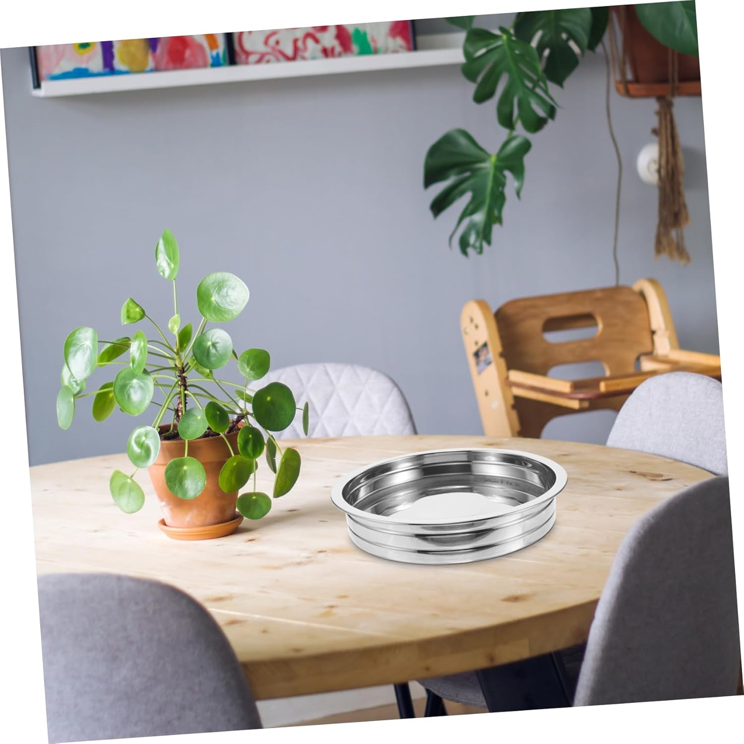 Garneck Stainless Steel Communion Plate Cover Large Religious Dish for Holy Communion Bread and Wine and Easy to Clean for Church Services