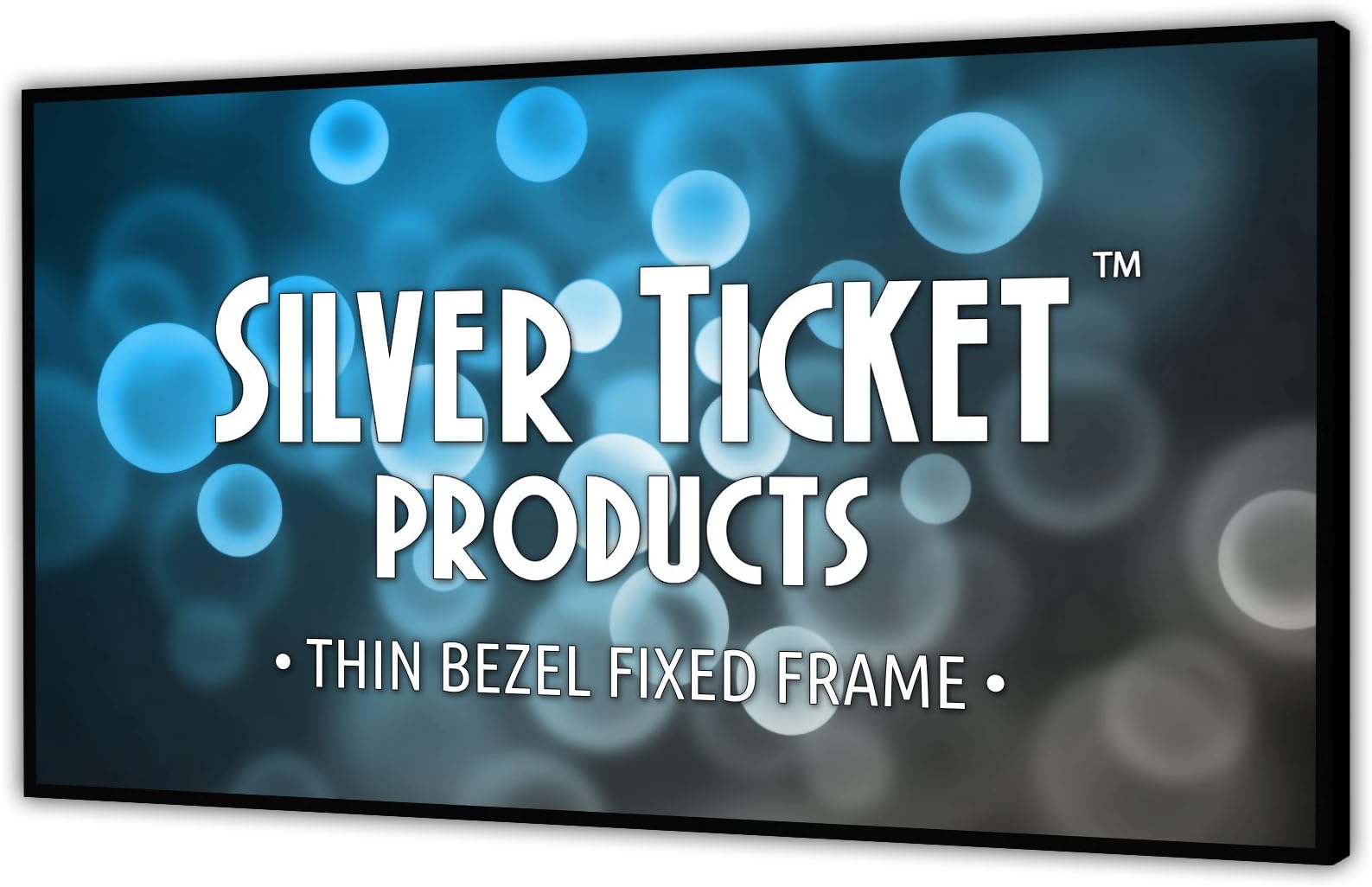 STT-16992-G Silver Ticket Thin Bezel 16:9 Aspect Ratio 4K Ultra HD Ready HDTV (6 Piece Fixed Frame) Projector Screen (16:9, 92", Grey Material)