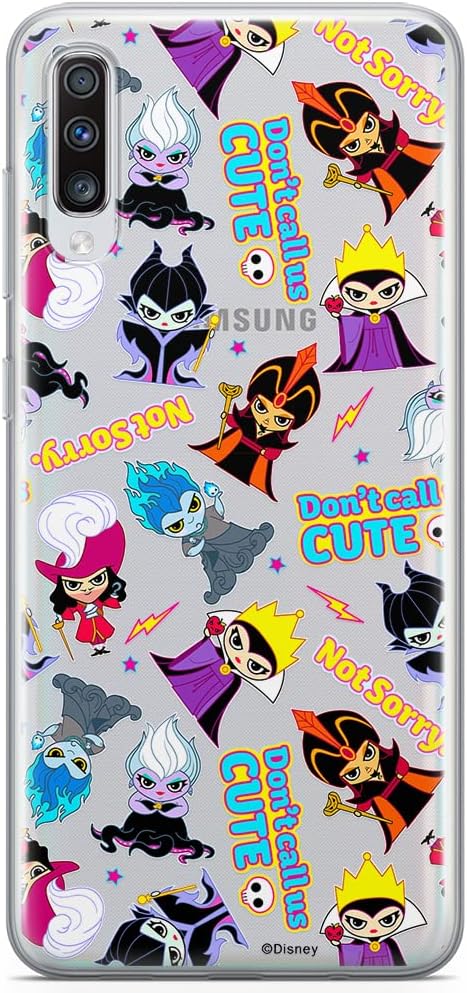 ERT GROUP Mobile Phone case for Samsung A70 Original and Officially Licensed Disney Pattern Disney Villains 008 optimally adapted to The Shape of The Mobile Phone, Partially Transparent