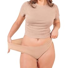 Pixie Organic Cotton Gusset Period Underwear   Best Leakproof Panties with BloatFit  Technology   Ultra Soft Nude