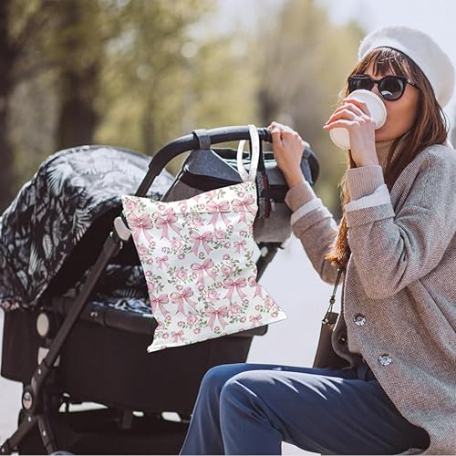 Miniatura 4 de Pañal de tela impermeable, bolsa para ropa húmeda y seca, reutilizable, para viajes, playa, piscina, guardería, artículos sucios para niños