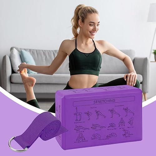 Miniatura 3 de YogaBrick - Juego de espuma ligera antideslizante de 9.1 x 5.9 x 3.0 in, equipo de bloque de apoyo para yoga, adorno multifuncional para mujeres,