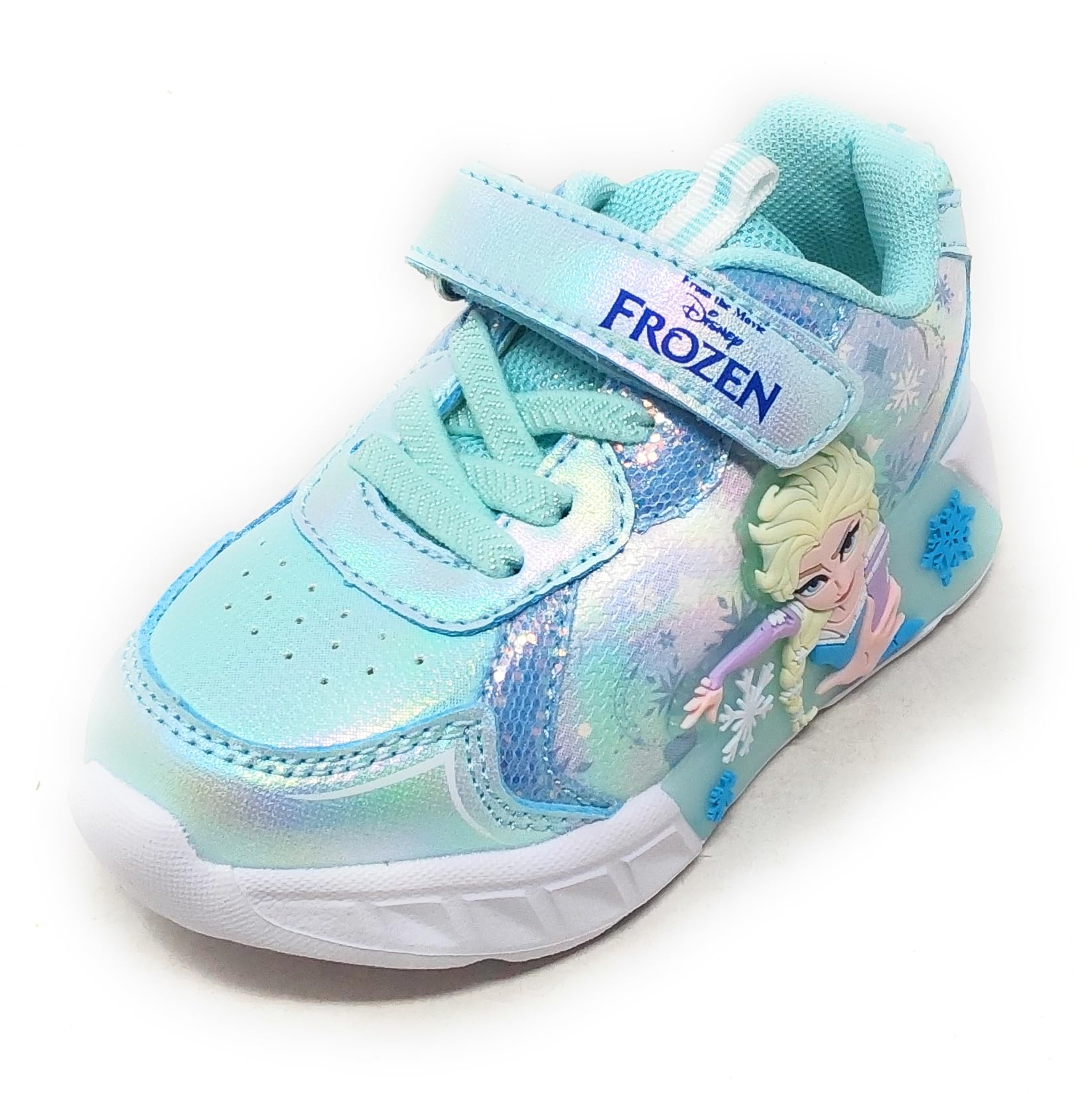 Zapatillas deportivas Frozen con luces, D4310823S, color azul agua, para niña, zapatillas de con suela amortiguada