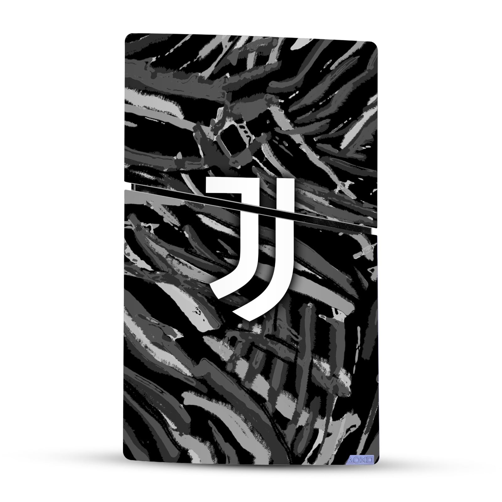 Head Case Designs Licenza Ufficiale Juventus Football Club Pennello Astratto Arte Vinile Sticker Gaming Pelle Adesivo Compatibile con Sony Playstation 5 PS5 Slim Digital Edition Console