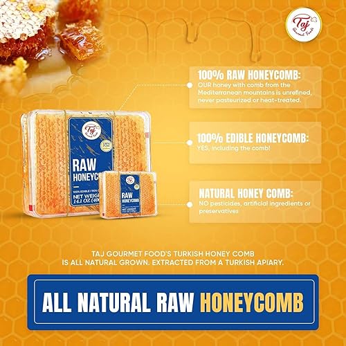 Miniatura 3 de Great Bazaar - Panal de miel natural, sin procesar, panal de acacia, de 200g.