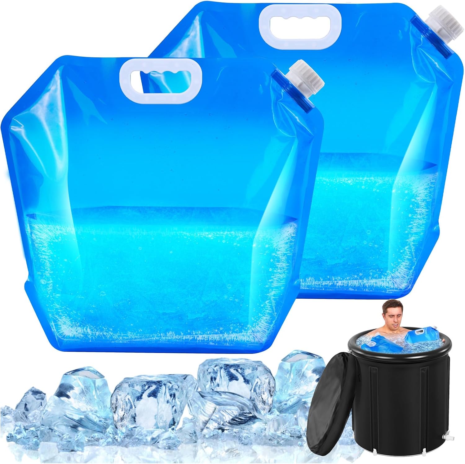 Amazon.com: Palksky 2 PCS Ice Bath Bags, Cold Plunge Tub Accessories ...